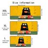 Black Cat Eat Ramen Mouse Pad Large Gaming Rubber Base Anti-slip Desk Accessories Mousepad Office Gamer Keyboard Decor Table Mat
