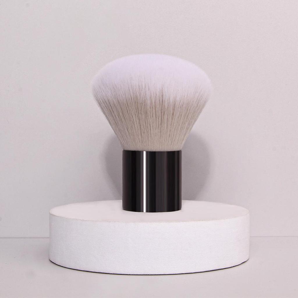 Large Kabuki Blush Brush with Mushroom Head for Loose Powder and Setting Makeup