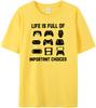 Life is Full of Important Choices Video Funny T Shirt Games Gamer Player Tops Tees for Men Clothes