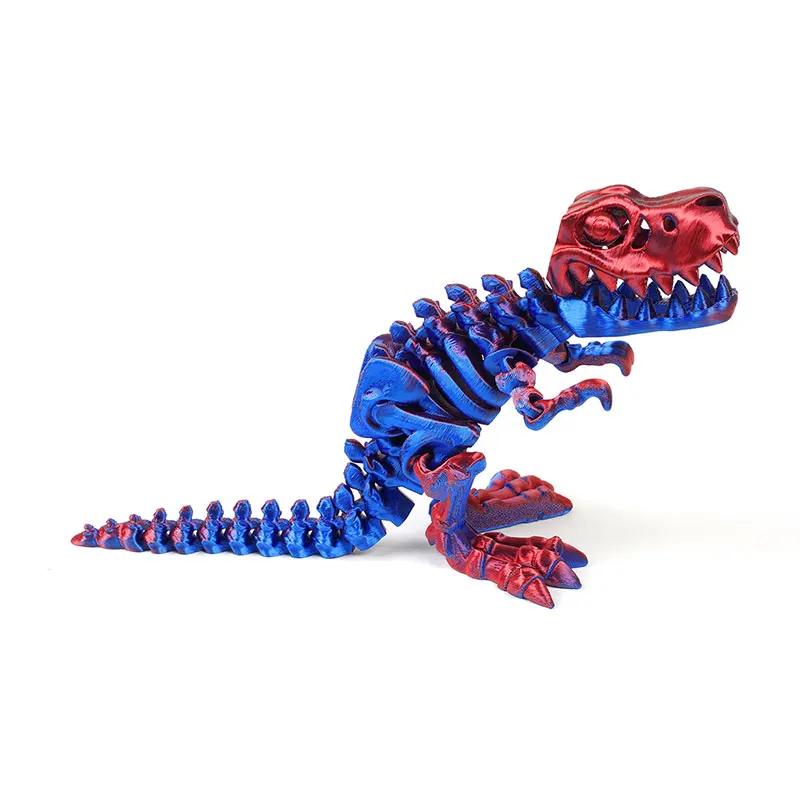 3D Printed Dragon Dinosaur Model Joints Can Move Freely Desktop Craft Ornament Gifts for Kids For Landscaping Decoration