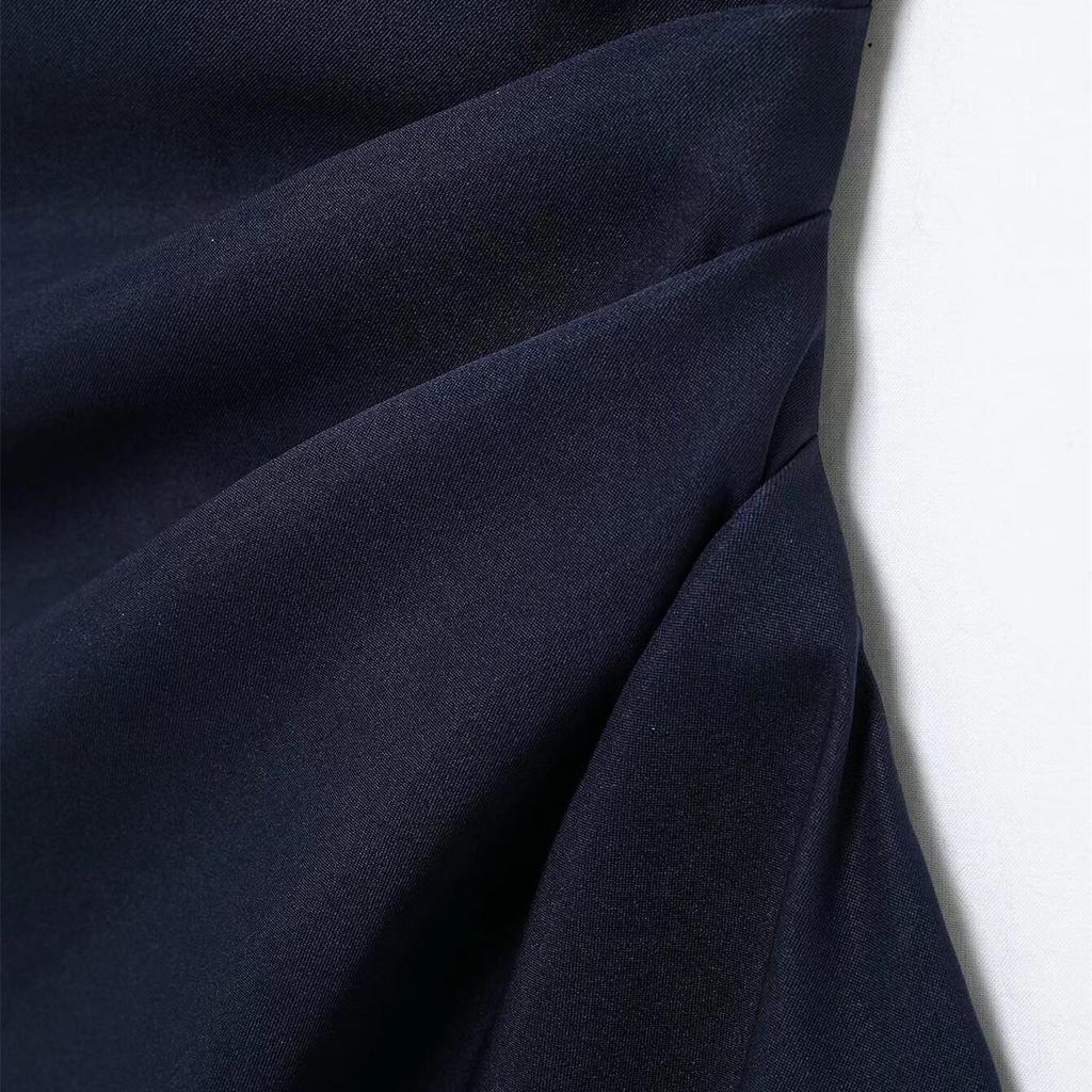 2025 Spring Women's Slim Versatile Strapless Pleated Vest