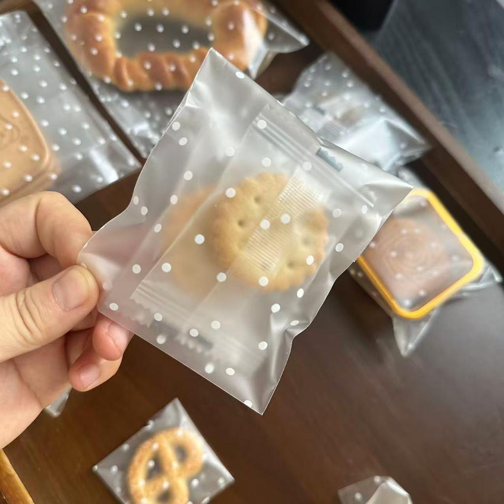 In-Stock Frosted Self-Adhesive Self-Sealing Cookie & Mooncake Bags - Small, Thickened Packaging for Food & Biscuits