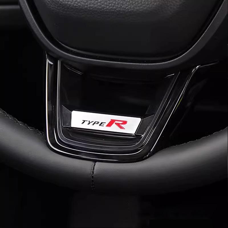 ABS Car Steering Wheel Emblem Sticker Accessories For Honda Civic Fit Jazz Accord Pilot CRV Odyssey Passport ZRV/USA-HRV INSPIRE