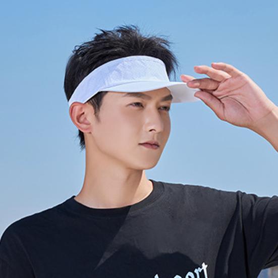 Men Summer Hat Empty Top Hollow Out Mesh Long Brim Sunscreen Anti-UV Face Protection Lightweight Tennis Jogging Peaked Cap