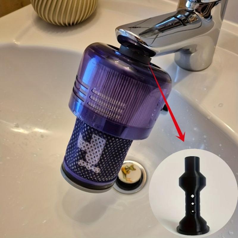 Kitchen Faucet Cleaning Adapter Connector, Plastic Tapered Single Body Link Piece with Round Base and 0.94in Top Width Daily