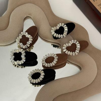 Korean Rhinestone Side Hairpin Bangs Clip Forehead Headdress Autumn and Winter Edge Clip Duck Bill Clip Hair Accessories