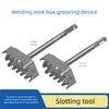 Portable Square Hole Punch Trapezoidal Teeth Multi-function Concrete Hole Bit Rectangle Slot Tool Square Hole Socket Sloter
