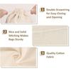 Easter Bunny Drawstring Cotton Bags Reusable Rabbit & Egg Print Gift Bags for Easter Party Egg Hunt Candy Storage Eco-Friendly