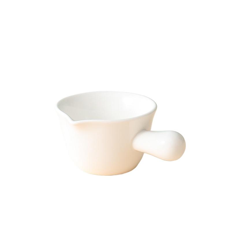 Keramischer Kaffee-Milchkrug mit Griff Kleine Milchtasse Steaksoßenbecher Milchlöffel Schnabeltasse Runde Zuckerdose Kaffeeutensilien