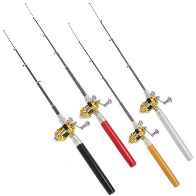 Angelrute Rolle Combo Set Taschenangelrute Rolle Komplettset Angelrute Spinnrolle Combo Kit für Outdoor Fluss See Angeln