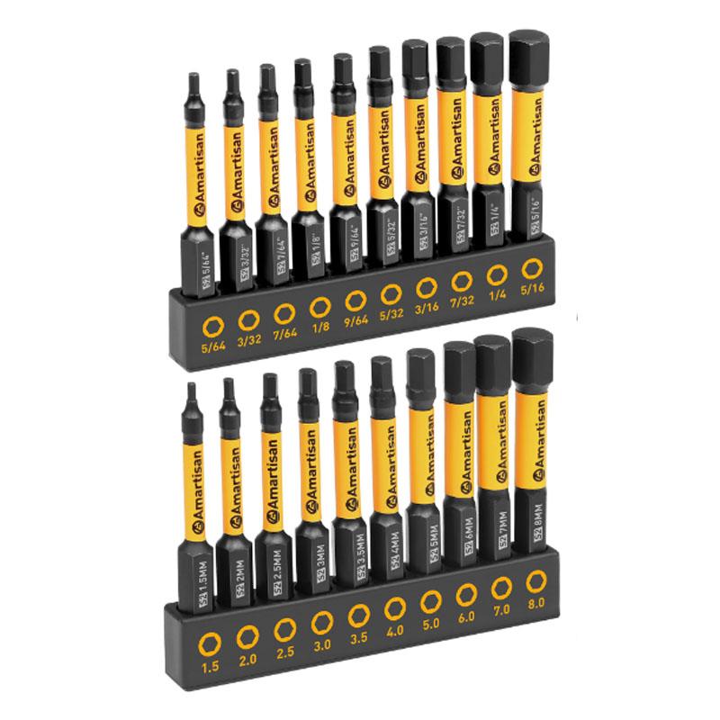 

Набор из 20 шестигранных торцевых ключей, сверл, 1/4 дюйма, ударный шестигранный ключ из легированной стали S2, магнитный шестигранный хвостовик, отвертка, инструмент для ремонта common