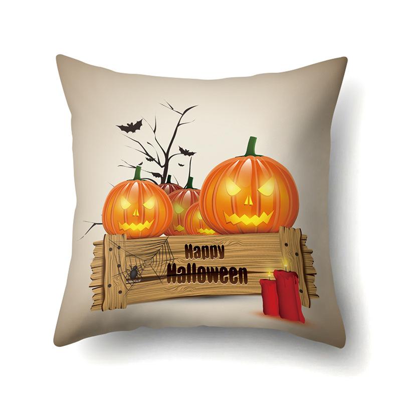 Halloween Pillowcase Car Waist Pillow Pumpkin Sofa Cushion Cover Office Home Living Room Pillowcase