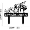 Metal Garden Sign Bee Decor Yard Art Personalized Gift