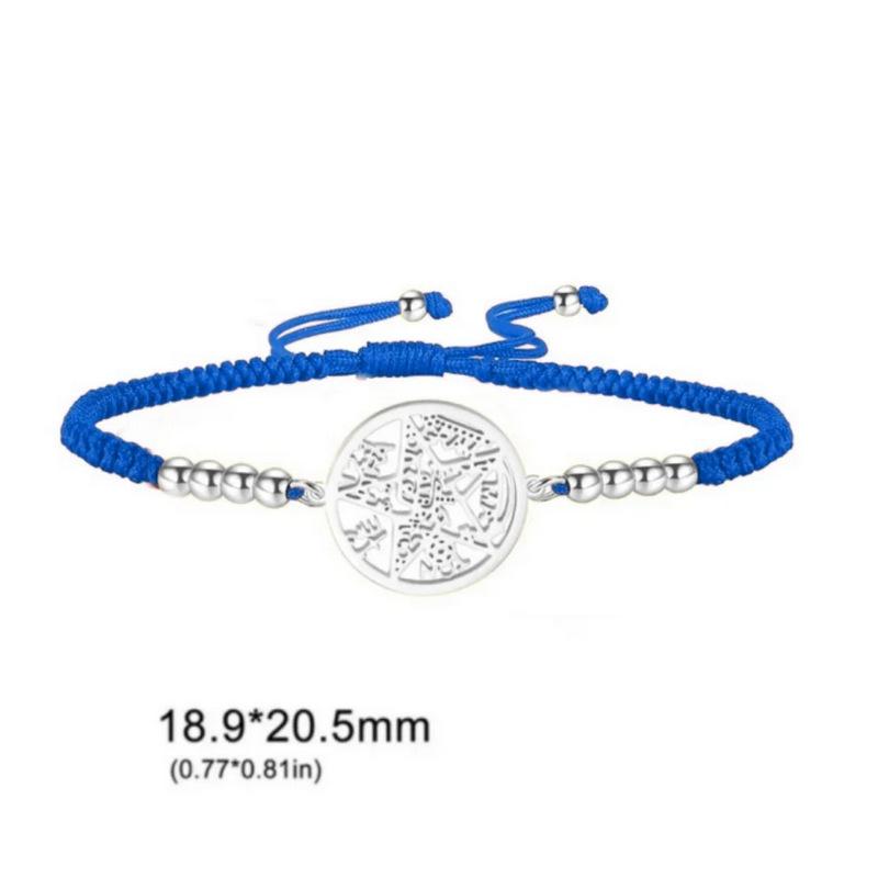 Minimalist Round Hollow Five Pointed Star Adjustable Cord Bracelet Unisex Fashion Jewelry Hand Rope Accessory For Men And Women