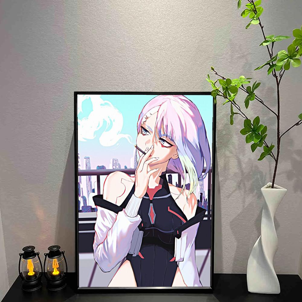 E-Edgerunners L-Lucy Poster Wall Art Print Poster Decorative Mural Modern Home Decor Birthday Gift Unframed Canvas Garage Room