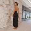 Elegant Sleeveless High Waist Polyester Bodycon Dress For Spring Summer Womens Fashion