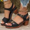 Fashion Ladies' Roman Sandals Outdoor Summer Open Toed Sandal Casual Plus Size Beach Shoes Luxury Buckle Women Sandals Mujer Zapatos