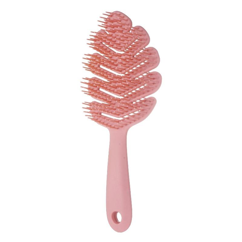 1 PC Long-handled Leaf Shampoo Brush, Fluffy and Soft Massage Brush, Scalp Meridian Shampoo and Massage Comb In One, Holiday Gift