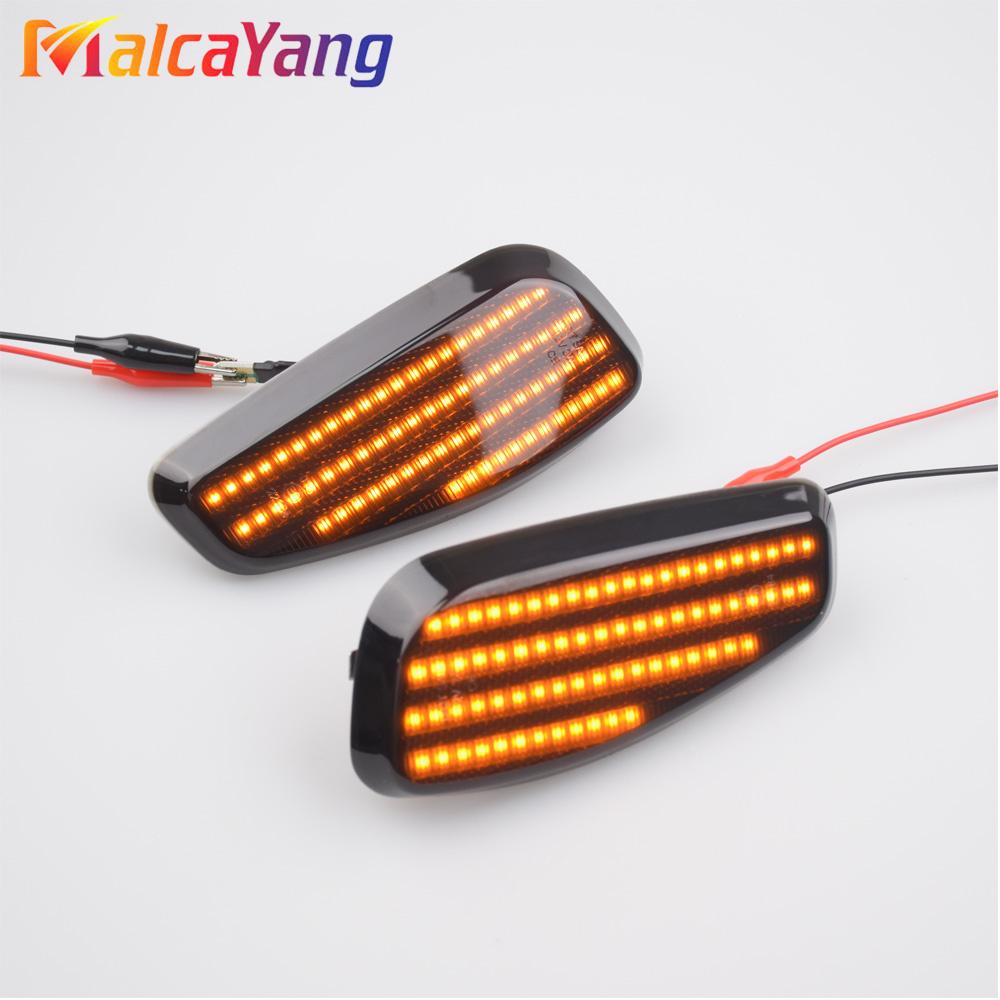 2Pcs LED Car Dynamic Turn Signal Light Side Marker Lamps Blinker Amber For Jeep Renegade BU 2014-2021 OEM# 68256049AA 68256050AATurn Signal 2