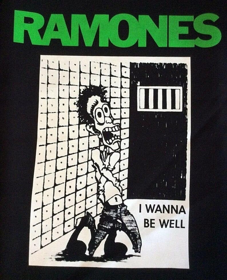 

RAMONES I wanna be well Футболка Хлопок Классическая Унисекс S-5XL M373 Унисекс Футболка XXL