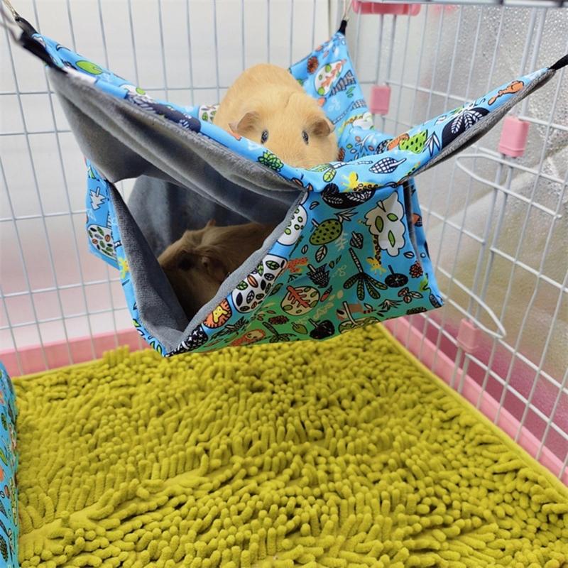 Meerschweinchen Sommer Hängematte Warmes Bett Versteckhaus Käfig Nest für Gleitbeutler Frettchen Eichhörnchen Einfach zu bedienen