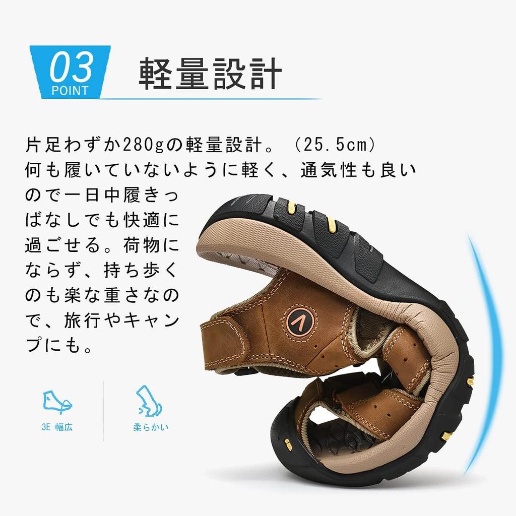 NEARDREAM Sports Sandali Anfibi Eleganti per Attività All'Aperto e Realizzati in Vera Taglia Sandali da Uomo, Escursionismo, Pelle, Grigio, 26.5cm