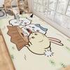 Cute H-Hachi-wares Floor Mat INS Style Soft Bedroom Floor House Laundry Room Mat Anti-skid Household Carpets