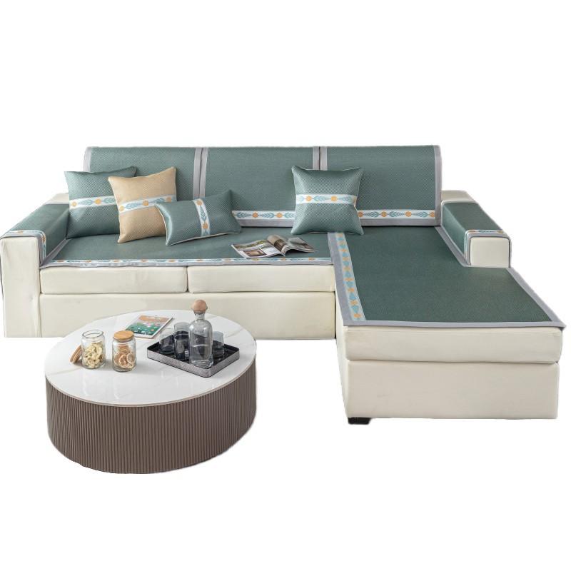 Ice Silk Rattan Mat Sofa Cushion New Summer Cool Argy Wormwood Sofa Seat Cushions Mosquito Repellent Summer Sofa Cover