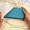 20CM Stainless Steel Double-Pointed Knitting Needle Set with Rhombus Pattern and Portable Bag