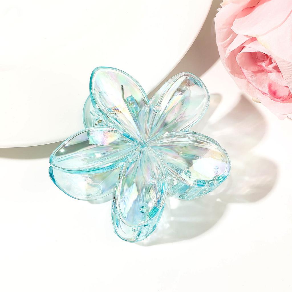 Transparent Flower Hair Claw Clips Women Crab Hair Clip Floral Hair Claws Ponytail Holder Hair Clips Hairpin Barrette Headwear