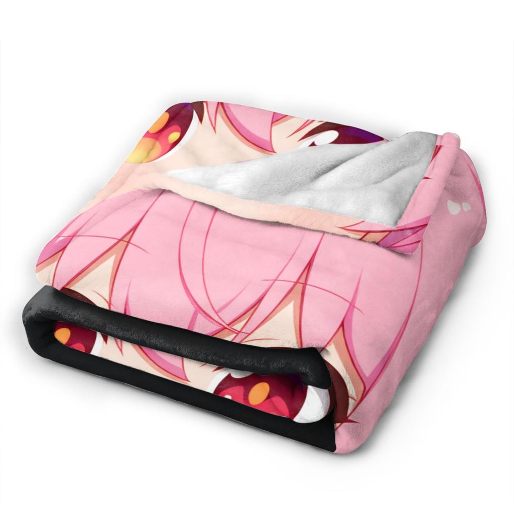 Mirai Nikki Gasai Yuno Flannel Blankets Spring  Warm Throw Blanket for Girls Boys Bedroom Street Trend Bedspread Sofa Bed Cover