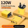 120W Dual Type-C & Dual USB Fast Charging Adapter with Multi-Port Support, US Standard