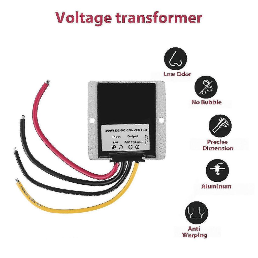 Μετατροπέας DC-DC Step-Up 360W με Έξοδο 15A από 12V σε 24V