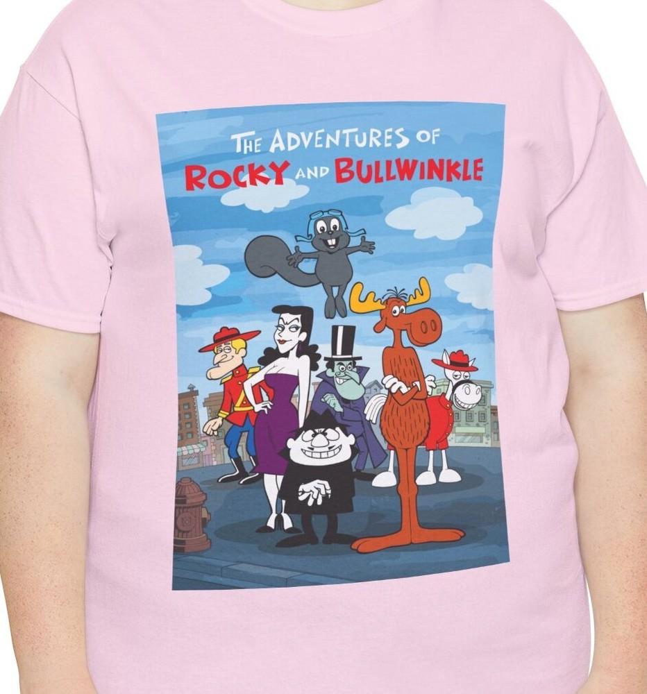 The Rocky and Bullwinkle Show (1959-64) T-Shirt Cartoon 60s Squirrel Moose