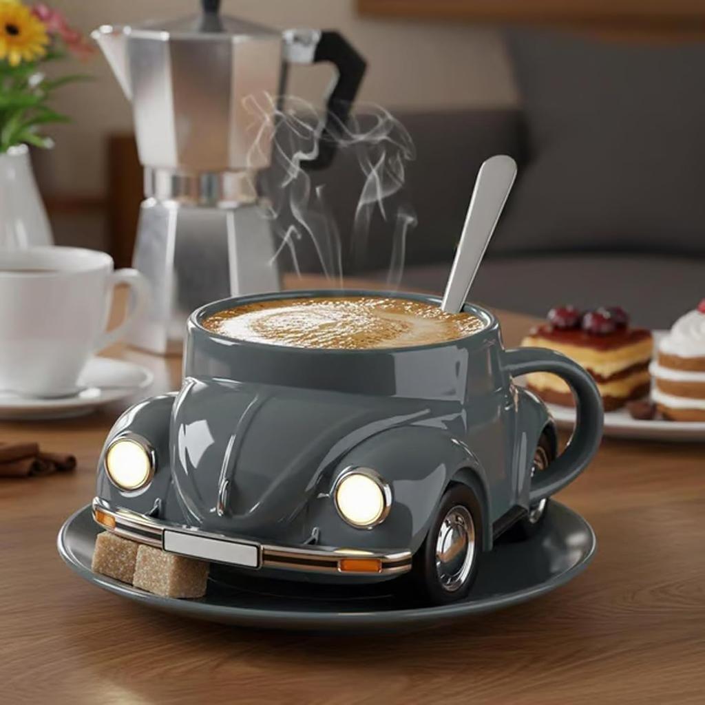 Beetle Shaped Coffee Mugs Creative Cups Home Decor Glass Water Cup Funny Handcrafted Travel Tea Mug For Ceramics & Pottery Gifts