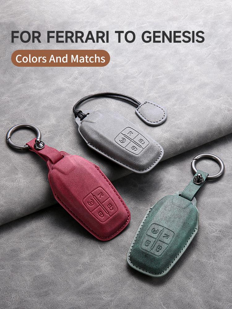 for Ferrari To Genesis Car Smart Key Case Cover Key Pack Remote Protection Sleeve Buckle Rope Special Accessories Multi Styles