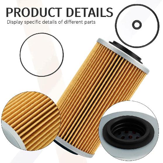 420956741 Oil Filter & O-Ring Kit for Sea-Doo GTI GTS Se GTR GTX RXP RXT RXPX RXTX 130 185 215 255 Engine Motor Jet Boat Replace KN-556 711956741