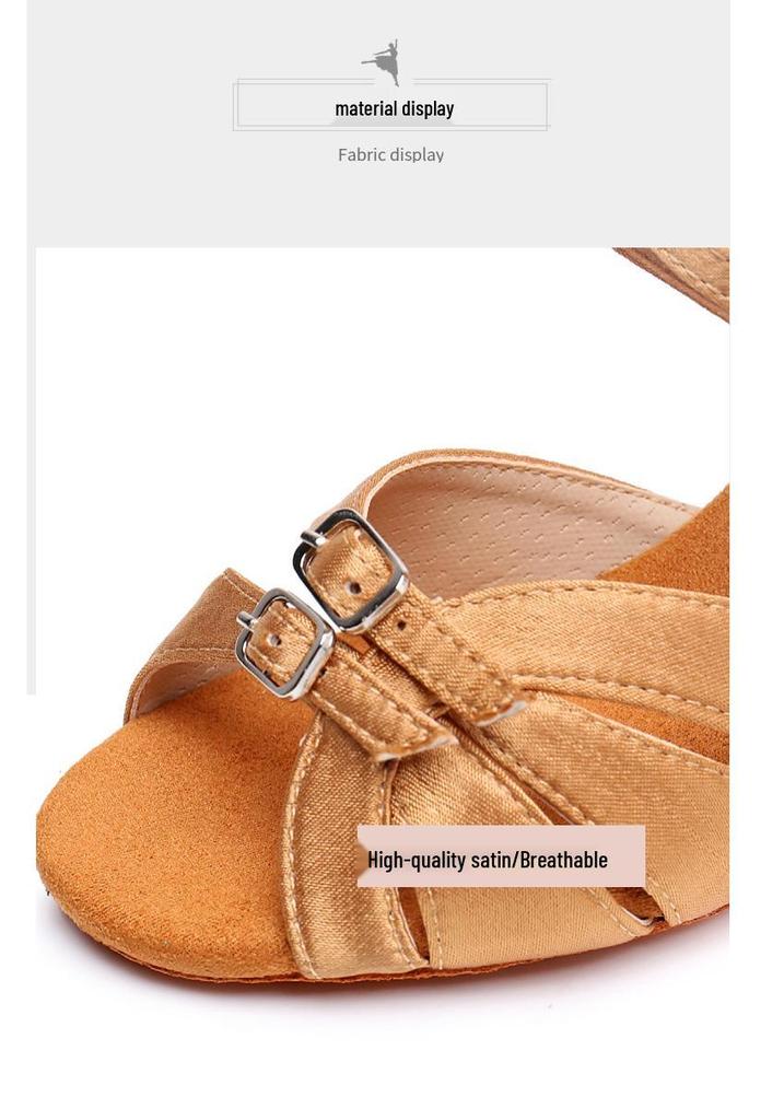 Scarpe da Ballo Latino per Bambine e Adulti: Suola Morbida, Strass, Cha-Cha, Scarpe da Ballo per Allenamento