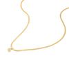 18K Gold-Plated Fashionable 304 Stainless Steel Zodiac Necklace with Flat Snake Chain, Colorfast.