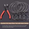 9Pcs Hose Clamp Pliers With CV Boot Clamp Kit, Small And Large Stainless Steel Universal Adjustable Drive Shaft CV Boot Crimp Clamp Clic-R Collar