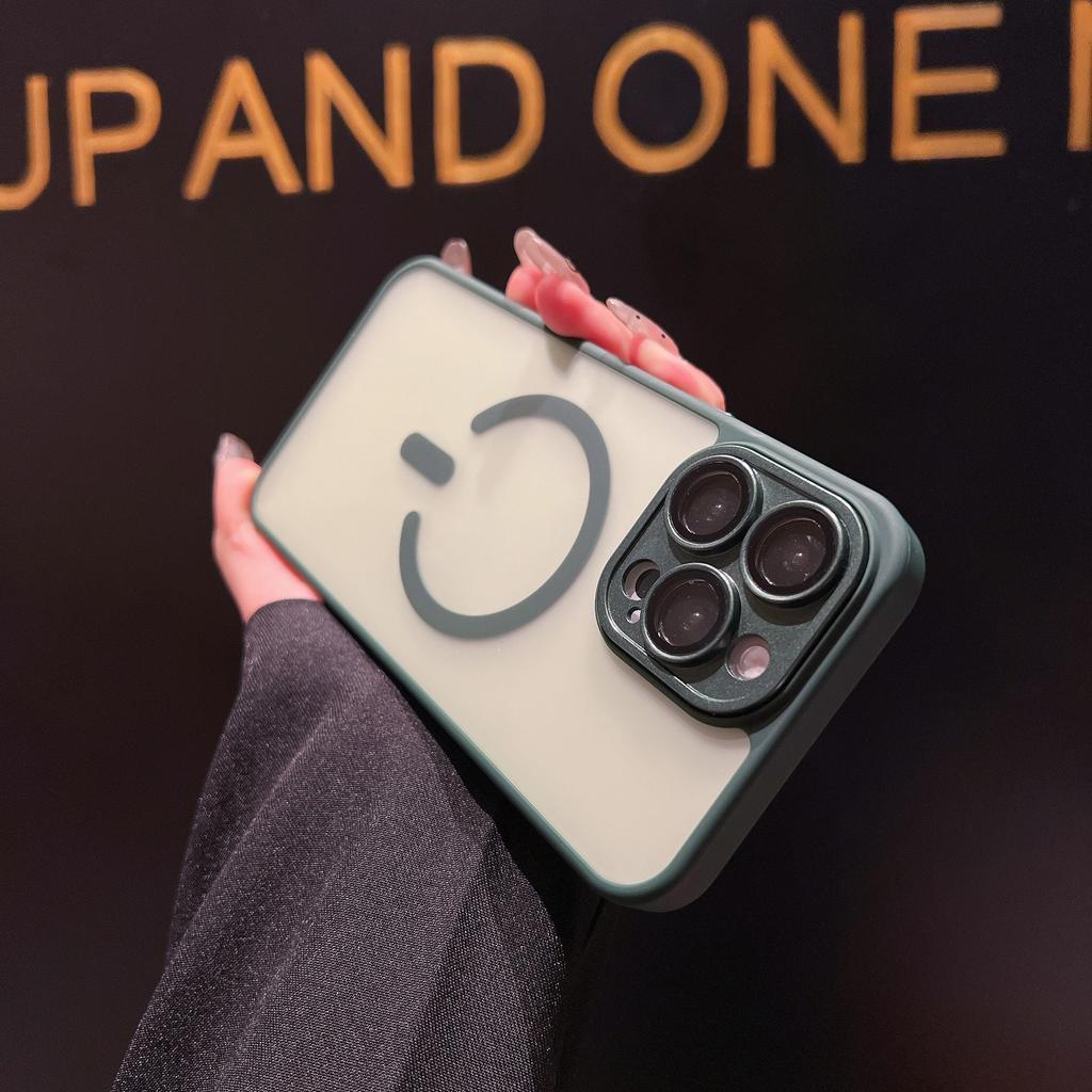 Applicable To iPhone16promax Matte Magnetic Mobile Phone Case Apple 15 Lens All-inclusive 14 Skin Feeling Anti-drop Cover 13