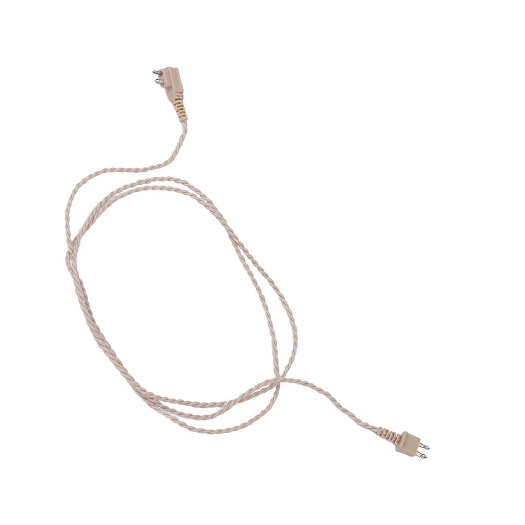 10Pcs 2pin Hearing Aid Cable High Temperature Resistance PVC Reliable Stable 75cm Length Aid Receiver Wire Cable