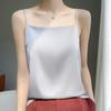 Women's White Satin One-Shoulder Camisole - 2026 Spring/Summer Versatile Layering Top
