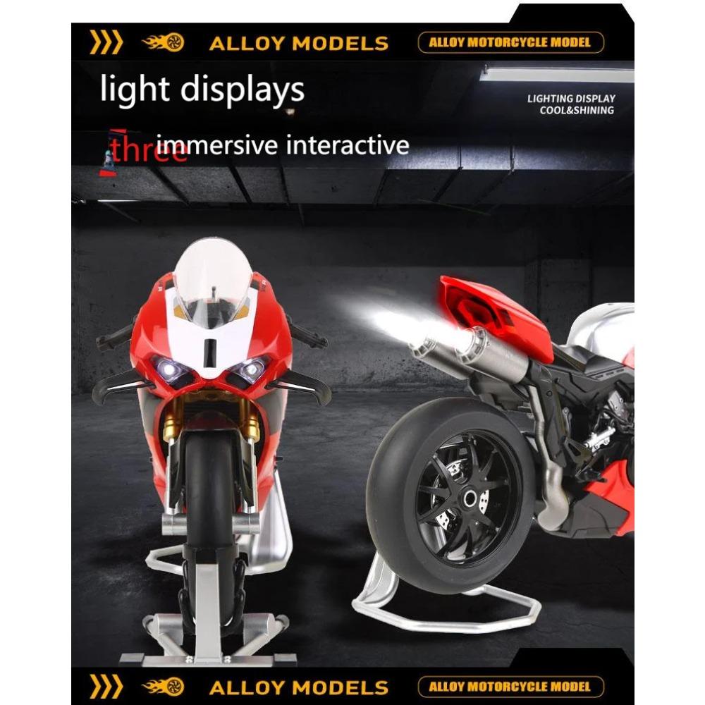1/9 Ducati Panigale V4R High Performance Superbike Alloy Metal Diecast Model Motorcycle High Simulation Collectible Children Toy
