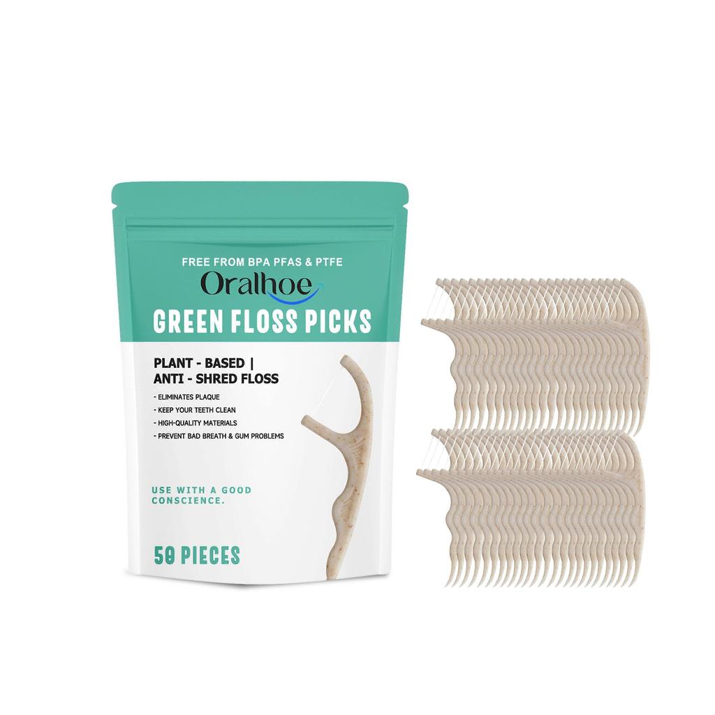 Oralhoe Floss Picks Are Gentle Daily Teeth Cleaning Tools For Interdental Care And Soft-Tipped Floss Picks less