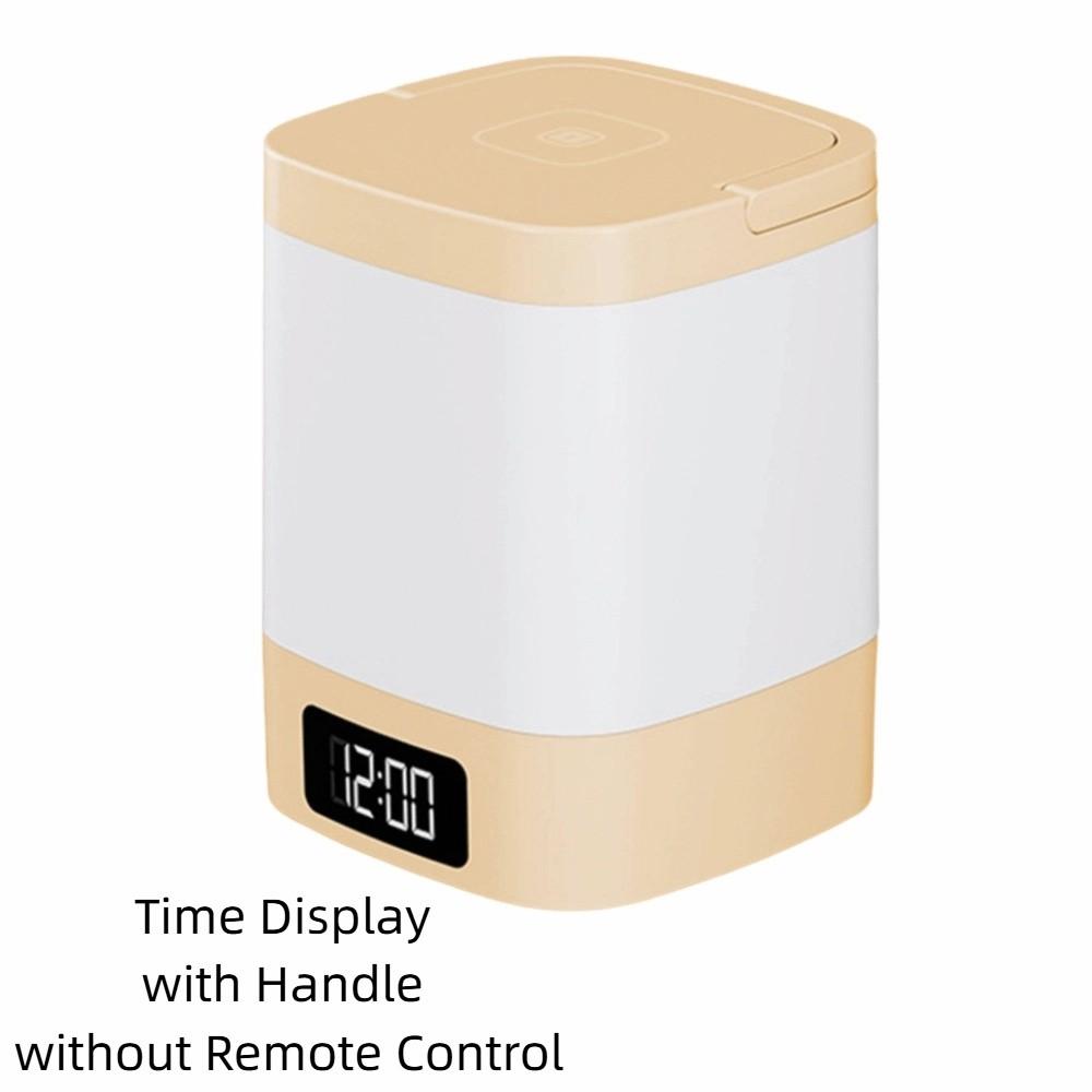 Portable Clock Night Light Dimmable Light Desk Lamp Bedside Table Lamp  Bedroom Lighting