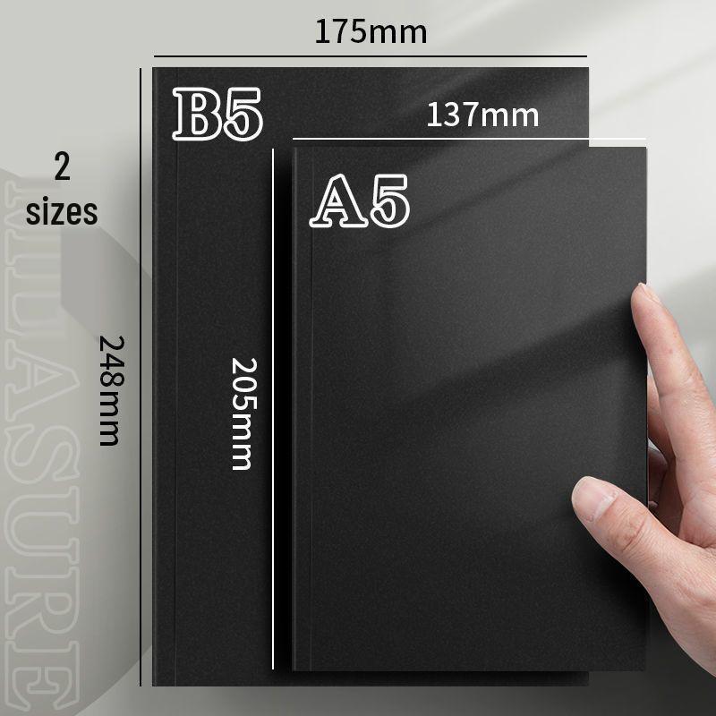 A5 Kraft Paper Thick Notebook with A4 Extra Thick Blank & Lined Pages, B5 Diary Notebook.