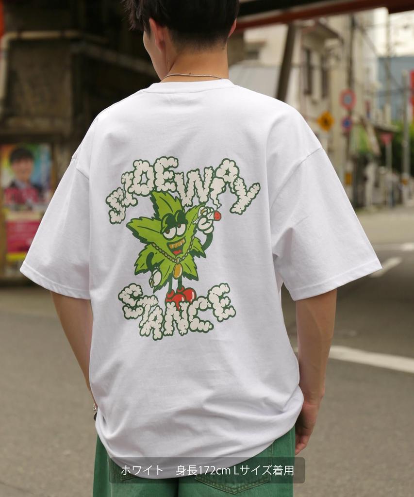 IMPROMES Casual SIDEWAYSTANCE Leaf Short Sleeve T-Shirt, Men's, Red