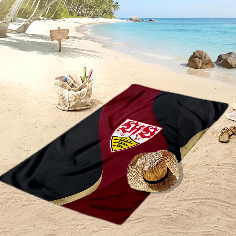 VfB Stuttgart Fußball Druck Strandtuch, Großes Weiches Schnelltrocknendes Handtuch für Strand Camping Schwimmen