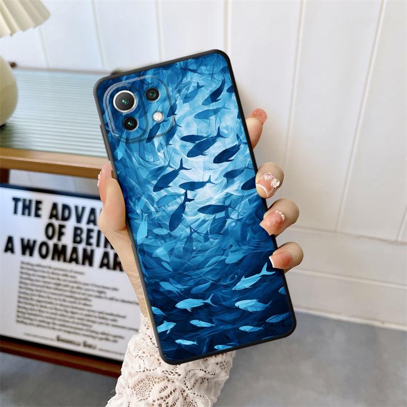 Case for Xiaomi Mi 12T Pro 11T 11 15 Pro 10T 14 12 13 Lite 12X Funda Phone Cover Creative Marine Organisms Art